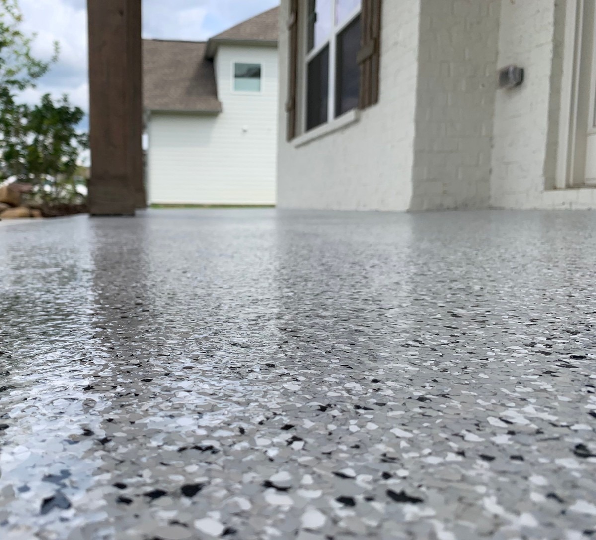 Make Your Patio Floor Slip Resistant With An Epoxy Coating Ssp Garage